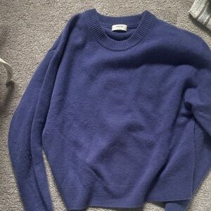 Aritzia Cornflower Blue Cashmere Crewneck Sweater